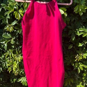 Manners London Bright Hot Red Halter Bodycon Dress